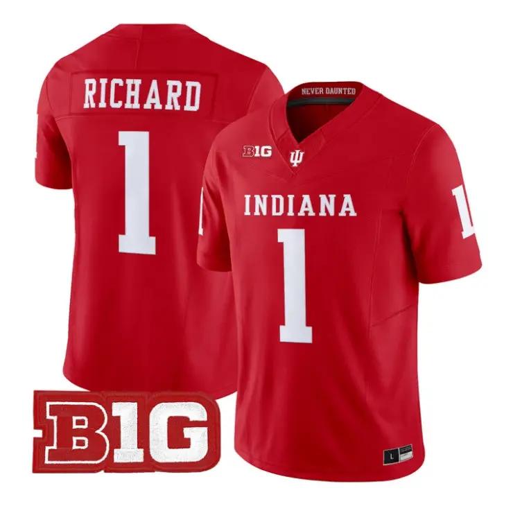 Turbo Richard Jersey #1 Indiana Hoosiers 2026 Limited All Stitched by My Store NCAA Football Jerseys