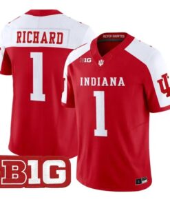Turbo Richard Jersey #1 Indiana Hoosiers 2026 Limited All Stitched by My Store NCAA Football Jerseys