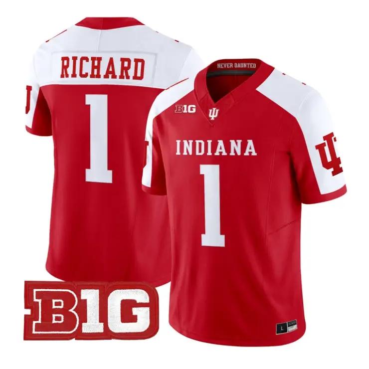 Turbo Richard Jersey #1 Indiana Hoosiers 2026 Limited All Stitched by My Store NCAA Football Jerseys