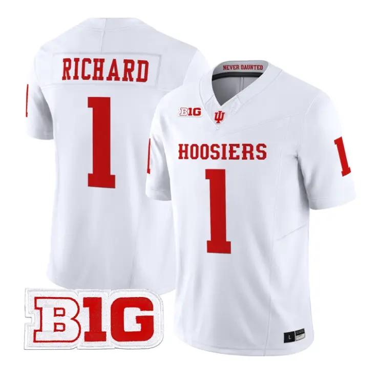 Turbo Richard Jersey #1 Indiana Hoosiers 2026 Limited All Stitched by My Store NCAA Football Jerseys