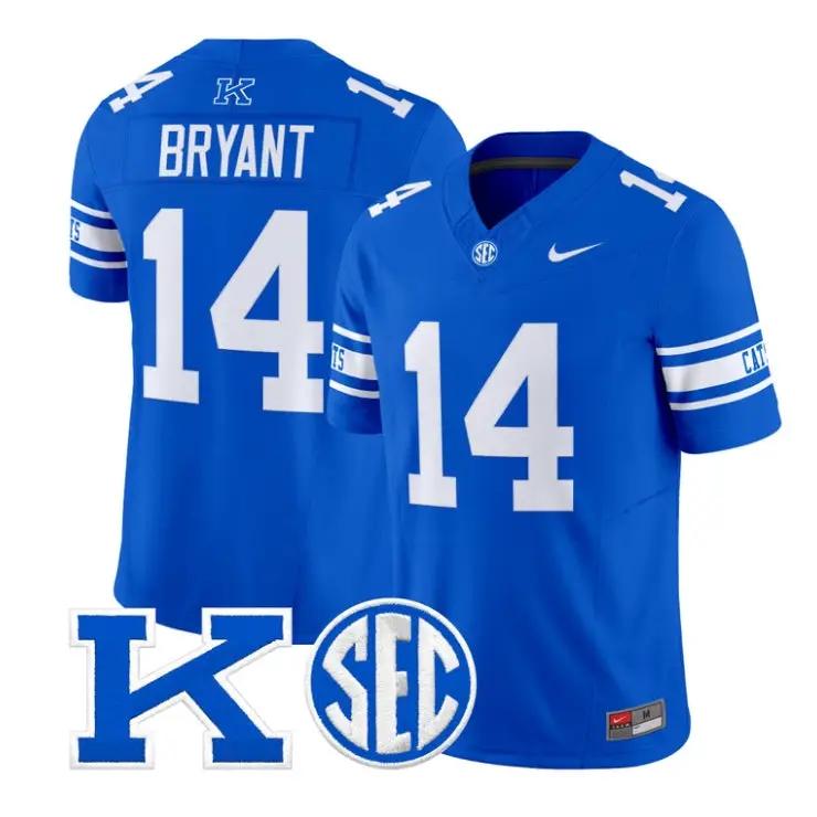 TyBryantJersey_14KentuckyWildcatsPowerKPatchVaporLimitedAllStitched - Malcom Terry Ty Bryant Jersey #14 Kentucky Wildcats Power K Patch Vapor Limited All Stitched by My Store NCAA Football Jerseys