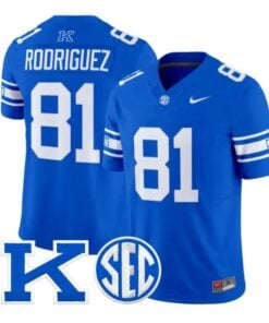 WillieRodriguezJersey_81KentuckyWildcatsPowerKPatchLimitedAllStitched - Malcom Terry Willie Rodriguez Jersey #81 Kentucky Wildcats Power K Patch Limited All Stitched by My Store NCAA Football Jerseys