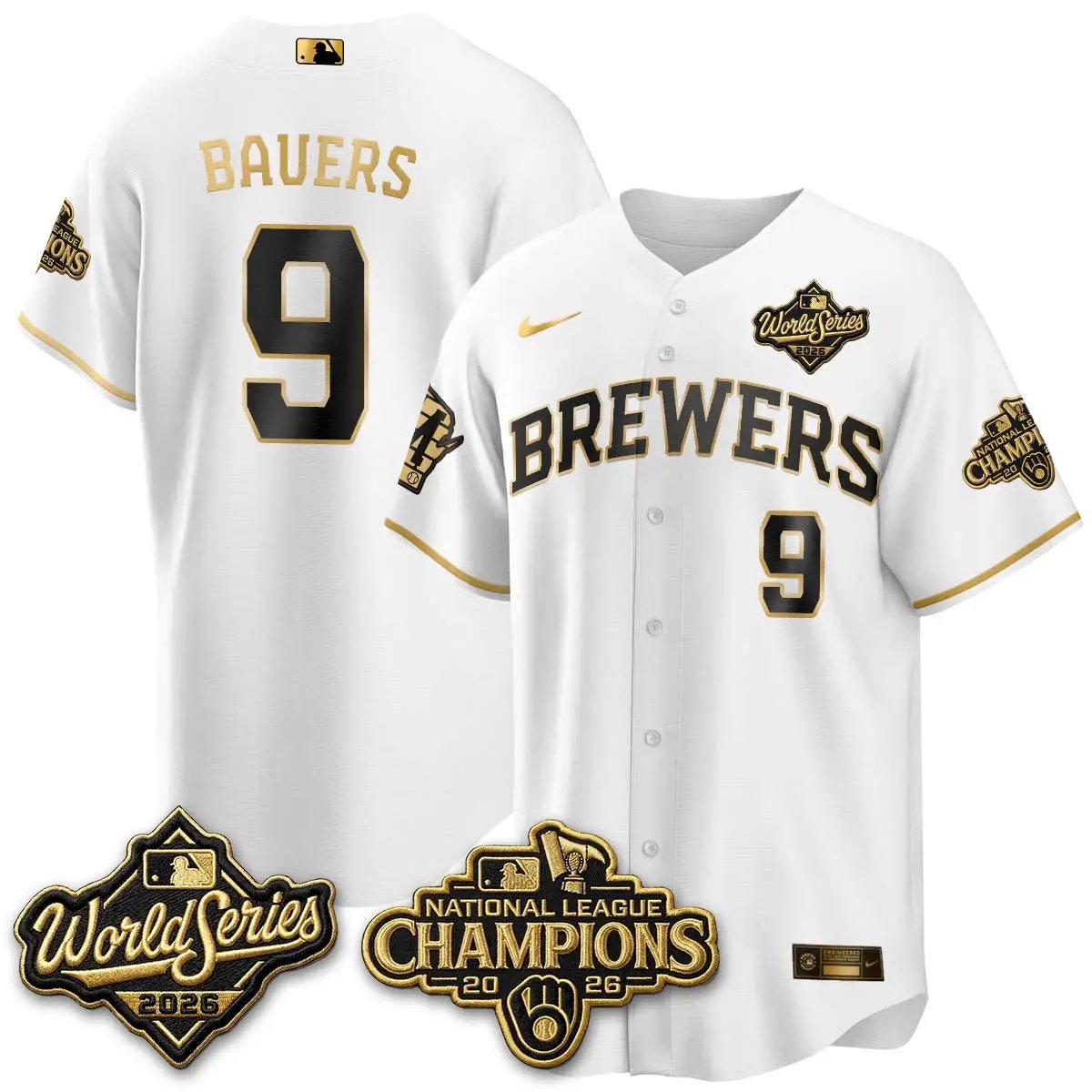 jake-bauers-jersey-9-milwaukee-brewers-2026-nl-champions-vapor-stitched-05 - Malcom Terry Jake Bauers Jersey #9 Milwaukee Brewers 2026 NL Champions Vapor Stitched