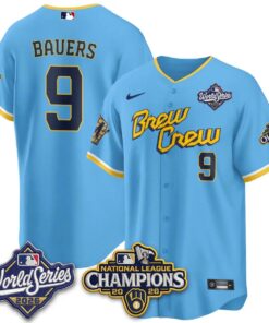 jake-bauers-jersey-9-milwaukee-brewers-2026-nl-champions-vapor-stitched-03 - Malcom Terry Jake Bauers Jersey #9 Milwaukee Brewers 2026 NL Champions Vapor Stitched
