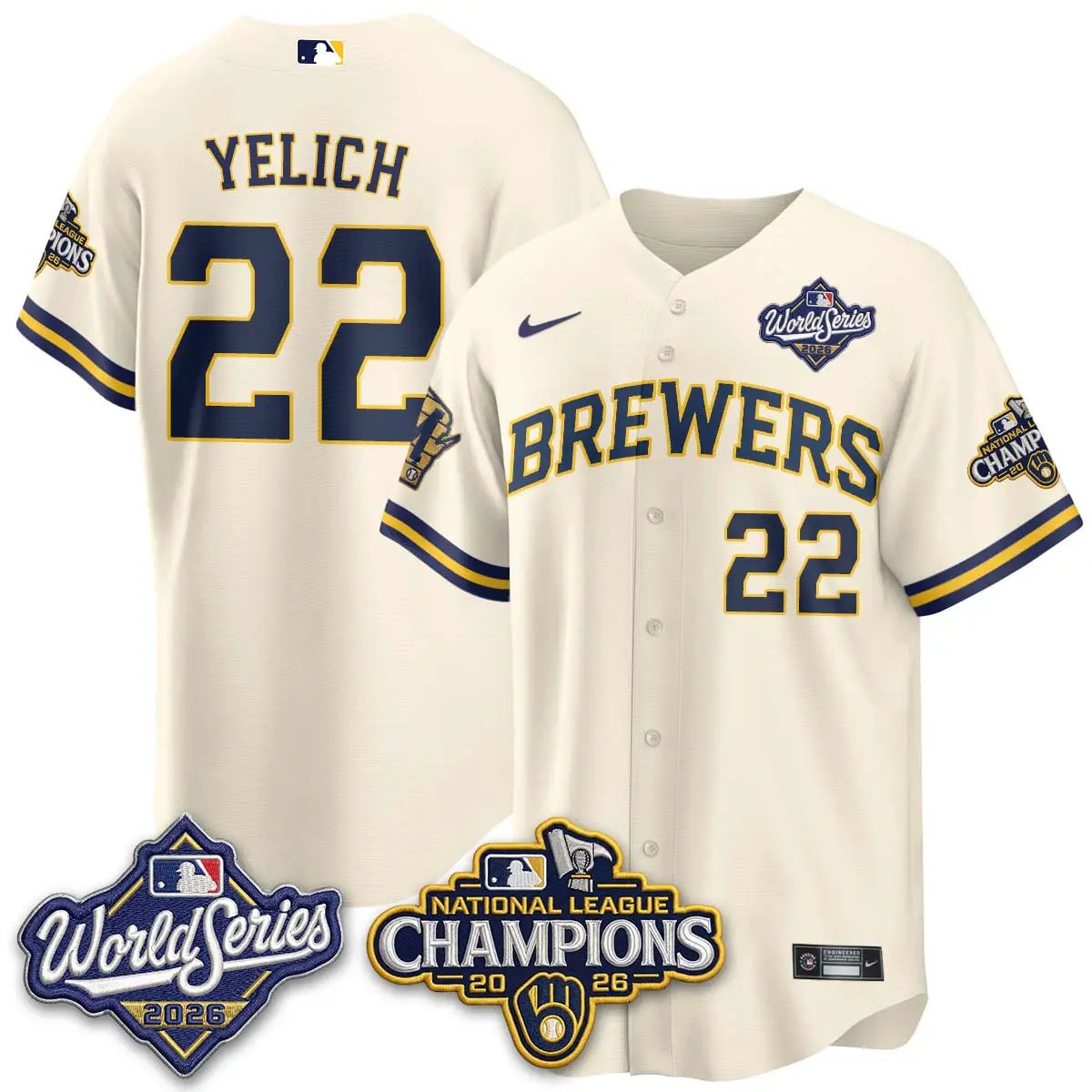christian-yelich-jersey-22-milwaukee-brewers-2026-nl-champions-vapor-stitched-04 - Malcom Terry Christian Yelich Jersey #22 Milwaukee Brewers 2026 NL Champions Vapor Stitched