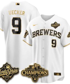 Bob Uecker Jersey #9 Milwaukee Brewers 2026 NL Champions Vapor Stitched